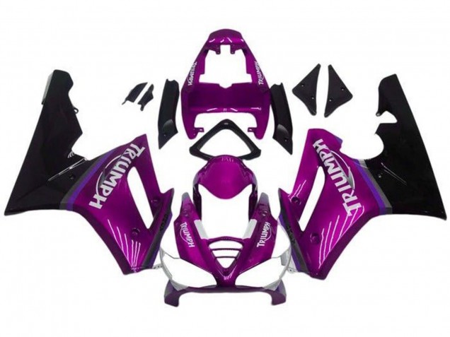 Carenados Moto Triumph Daytona 675 Triple 2009-2012 - Púrpura Negro Brillante Baratos