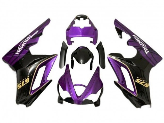 Carenados Moto Triumph Daytona 675 Triple 2009-2012 - Púrpura Oro Negro Brillante Baratos