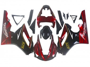 Carenados Moto Triumph Daytona 675 Triple 2009-2012 - Rojo Negro Brillante Baratos