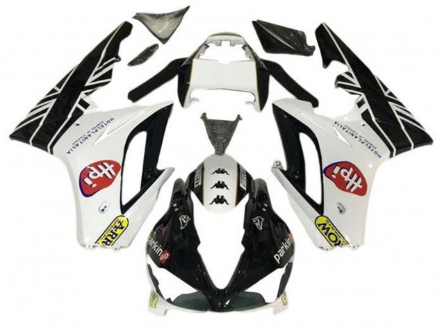 Carenados Moto Triumph Daytona 675 Triple 2009-2012 - Blanco Negro Brillante HPi Baratos