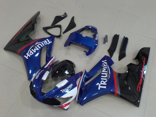 Carenados Moto Triumph Daytona 675 Triple 2009-2012 - Azul Rojo Blanco Negro Brillante Baratos