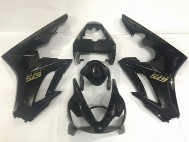 Carenados Moto Triumph Daytona 675 Triple 2009-2012 - Negro Brillante Oro Calcomanías Baratos