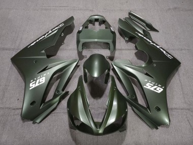 Carenados Moto Triumph Daytona 675 Triple 2009-2012 - Verde Mate Blanco Baratos