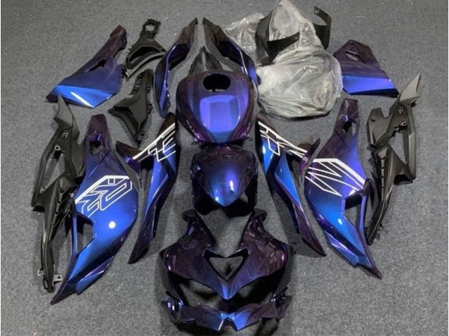 Carenados Moto Kawasaki ZX4R ZX-4RR 2019-2025 - Púrpura Azul Gradiente Baratos