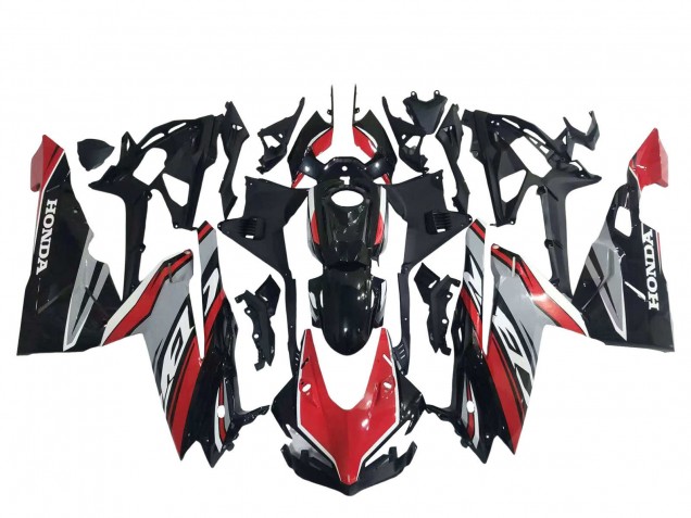Carenados Moto Honda CBR250RR 2017-2022 - Rojo Plata Negro Brillante Baratos