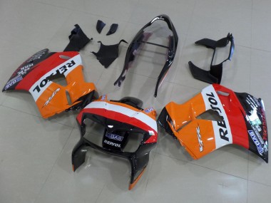 Carenados Moto Honda VFR 800 1998-2001 - Naranja Blanco Rojo Negro Brillante Repsol Baratos