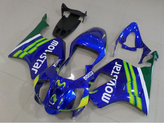 Carenados Moto Honda VTR1000 2000-2006 - Azul Verde Blanco MoviStar Baratos