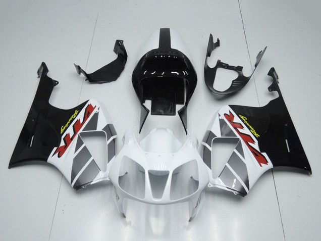 Carenados Moto Honda VTR1000 2000-2006 - Blanco Negro Brillante Baratos