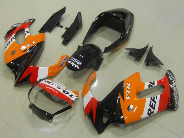 Carenados Moto Honda VTR1000F 1997-2005 - Naranja Blanco Rojo Negro Brillante Repsol Baratos