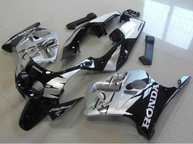 Carenados Moto Honda CBR250RR MC19 1988-1989 - Plata Negro Brillante Baratos