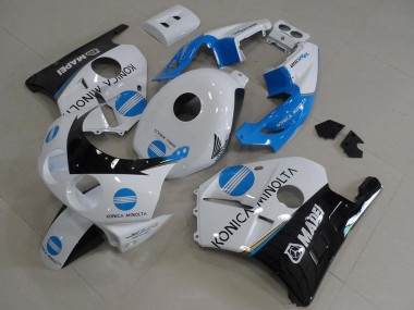 Carenados Moto Honda CBR250RR MC22 1990-1998 - Blanco Azul Negro Brillante Konica Minolta Baratos