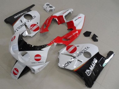 Carenados Moto Honda CBR250RR MC22 1990-1998 - Blanco Rojo Negro Brillante Konica Minolta Baratos