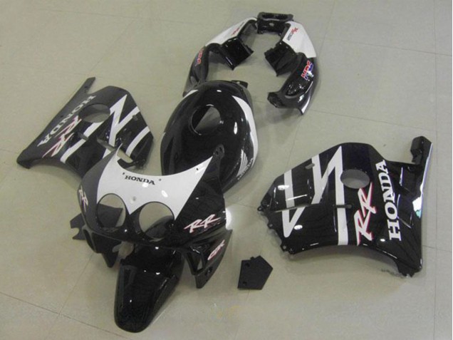 Carenados Moto Honda CBR250RR MC22 1990-1998 - Negro Brillante Blanco Baratos