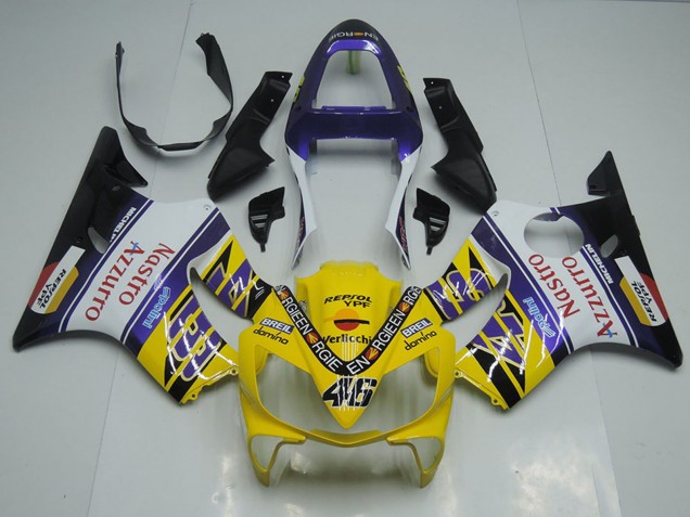 Carenados Moto Honda CBR600 F4i 2001-2003 - Amarillo Blanco Azul Negro Rojo Nastro Azzurro Baratos