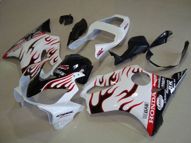 Carenados Moto Honda CBR600 F4i 2001-2003 - Blanco Rojo Negro Brillante Llama Baratos
