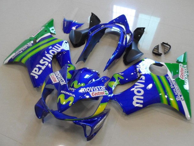 Carenados Moto Honda CBR600 F4i 2004-2007 - Azul Verde MoviStar Castrol Baratos