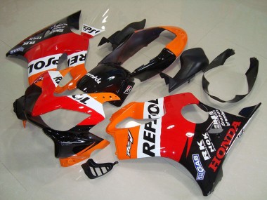 Carenado Moto Honda CBR600 F4i 2004-2007 - Naranja Blanco Rojo Negro Brillante Repsol Baratos