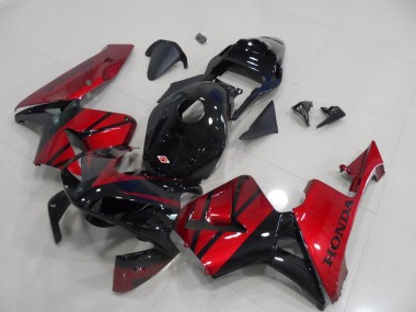 Carenado Moto Honda CBR600RR 2003-2004 - Rojo Negro Brillante Raya Baratos