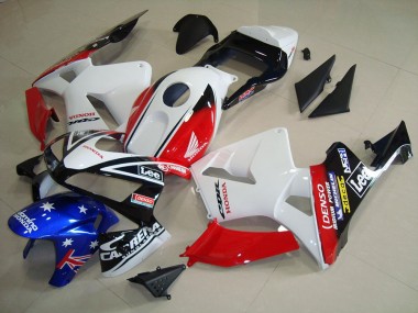 Carenados Moto Honda CBR600RR 2003-2004 - Blanco Rojo Azul Negro Brillante Estrella Lee Baratos