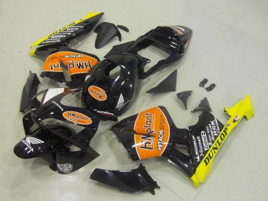 Carenados Moto Honda CBR600RR 2003-2004 - Negro Brillante Naranja Amarillo Hm Plant Dunlop Baratos