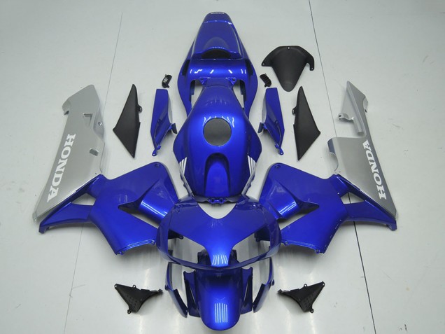 Carenado Moto Honda CBR600RR 2003-2004 - Plata Azul Baratos