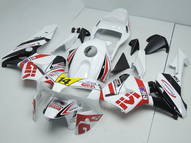 Carenados Moto Honda CBR600RR 2003-2004 - Blanco Rojo Amarillo Negro Brillante Givi 14 Baratos