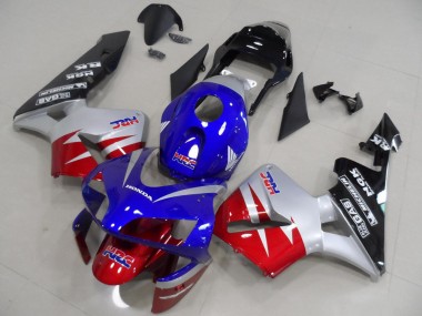 Carenados Moto Honda CBR600RR 2003-2004 - Plata Rojo Azul Negro Brillante HRC Baratos