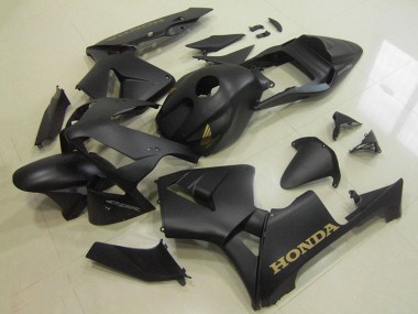 Carenados Moto Honda CBR600RR 2003-2004 - Negro Mate Oro Calcomanía Baratos