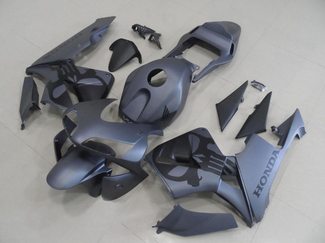 Carenados Moto Honda CBR600RR 2003-2004 - Gris Mate Negro Baratos