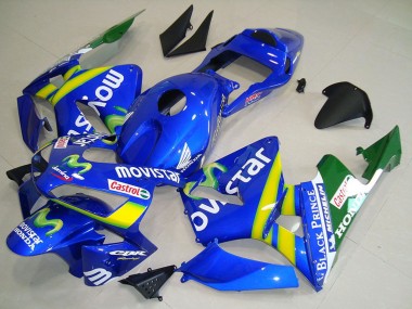 Carenado Moto Honda CBR600RR 2003-2004 - Azul Amarillo Verde MoviStar Baratos