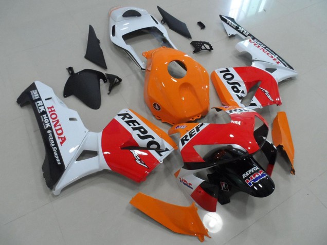 Carenados Moto Honda CBR600RR 2003-2004 - Naranja Blanco Rojo Negro Brillante Repsol HRC Baratos