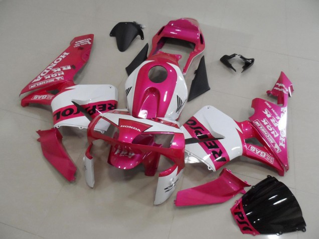 Carenados Moto Honda CBR600RR 2003-2004 - Blanco Rosa Negro Repsol Baratos