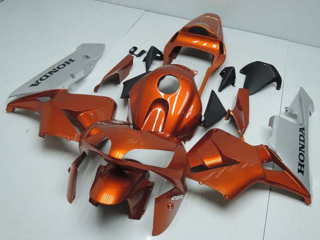 Carenados Moto Honda CBR600RR 2003-2004 - Plata Naranja Baratos