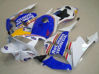 Carenados Moto Honda CBR600RR 2003-2004 - Blanco Azul Amarillo Rothmans Baratos