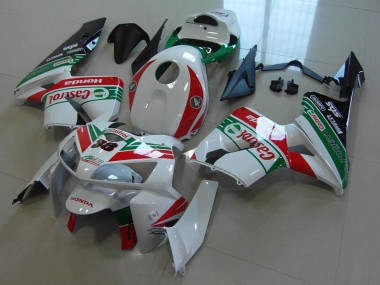 Carenados Moto Honda CBR600RR 2005-2006 - Blanco Rojo Verde Castrol 38 Baratos