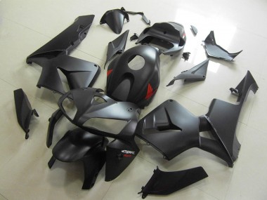 Carenados Moto Honda CBR600RR 2005-2006 - Negro Mate Rojo Calcomanía Baratos