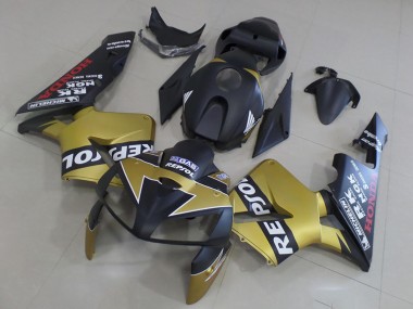 Carenados Moto Honda CBR600RR 2005-2006 - Negro Mate Oro Repsol Baratos