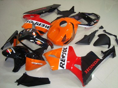Kits Carenado Moto Honda CBR600RR 2005-2006 - Naranja Blanco Rojo Negro Brillante Repsol Baratos