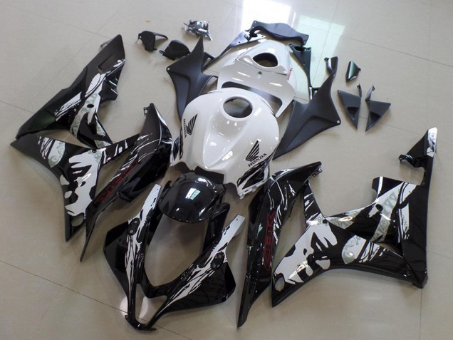 Carenados Moto Honda CBR600RR 2007-2008 - Blanco Negro Brillante Leyla Baratos