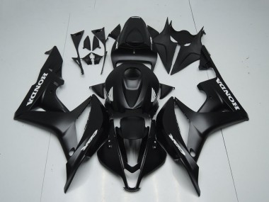 Carenados Moto Honda CBR600RR 2007-2008 - Negro Mate Blanco Calcomanías Baratos