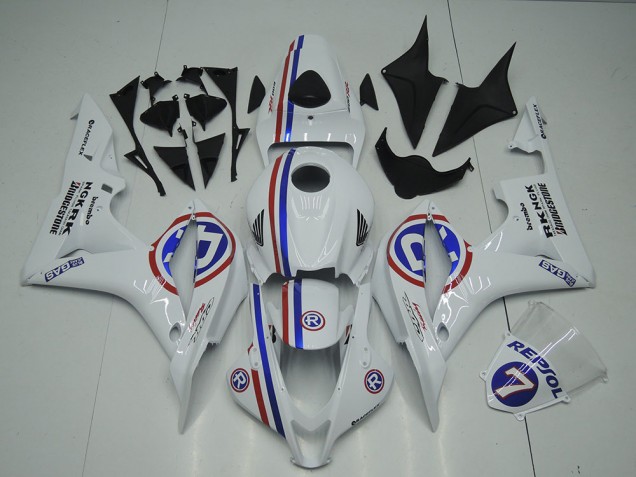 Carenados Moto Honda CBR600RR 2007-2008 - Blanco Rojo Azul R Baratos
