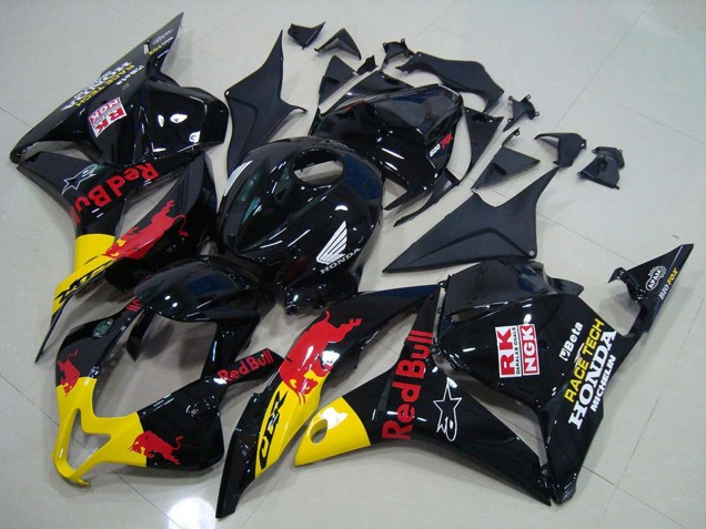 Carenado Moto Honda CBR600RR 2009-2012 - Negro Brillante Amarillo Rojo Bull Baratos
