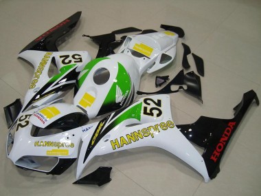 Carenados Moto Honda CBR1000RR 2006-2007 - Blanco Verde Amarillo Negro Brillante Hannspree 52 Baratos