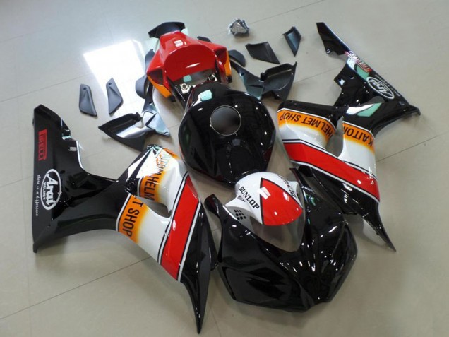 Carenados Moto Honda CBR1000RR 2006-2007 - Rojo Blanco Naranja Negro Brillante Carrera Baratos