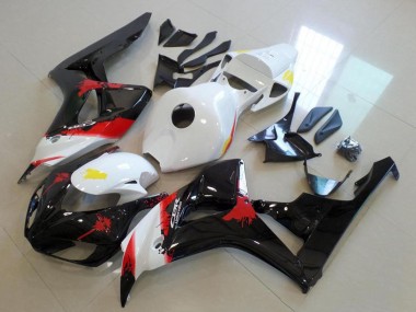 Carenado Moto Honda CBR1000RR 2006-2007 - Blanco Rojo Negro Brillante Baratos