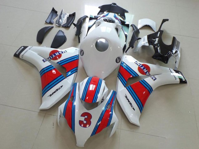 Carenados Moto Honda CBR1000RR 2008-2011 - Blanco Rojo Azul Claro Martini 3 Baratos