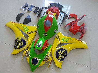 Carenados Moto Honda CBR1000RR 2008-2011 - Amarillo Verde Rojo Negro Corona Baratos