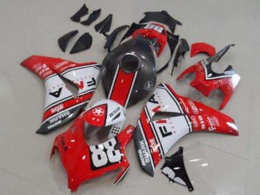 Carenados Moto Honda CBR1000RR 2008-2011 - Blanco Rojo Negro Mate Dunlop Fiamm 88 Baratos