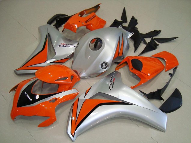 Carenados Moto Honda CBR1000RR 2008-2011 - Plata Naranja Negro Brillante Baratos