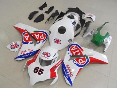Carenados Moto Honda CBR1000RR 2008-2011 - Blanco Rojo Azul Pata 65 Baratos